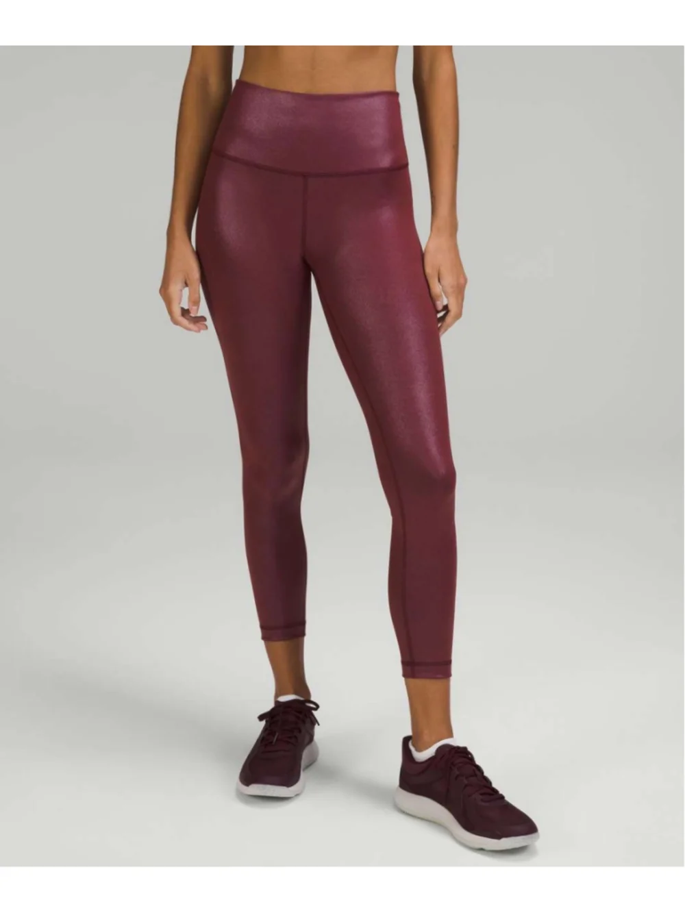 Lululemon Wunder Train High-Rise Tight 25 Radiate Foil Print Red Merlot size 10 - Picture 1 of 9